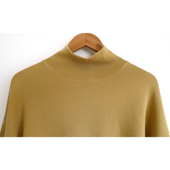 FRAME Organic Pima Cotton Funnel Neck Sweatshirt Top Camel Shopbop NWT XS $178 - Picture 5 of 12